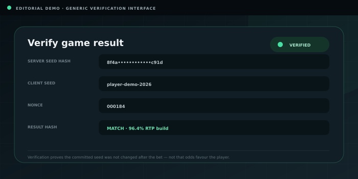 Provably fair slot: how to verify a blockchain-native game result