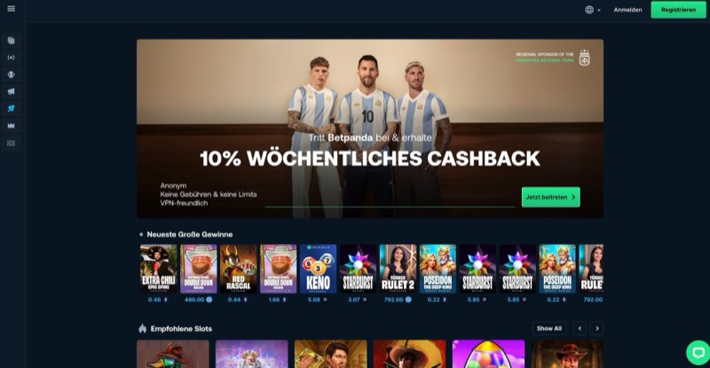Betpanda.io — Vorschau Betpanda.io — Screenshot der offiziellen Website
