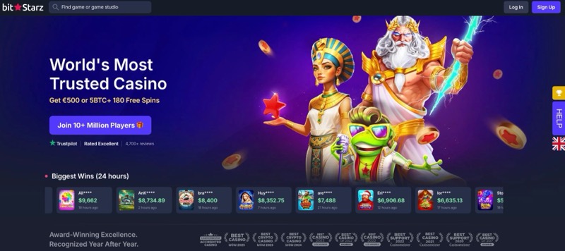 BitStarz — Vorschau BitStarz — Screenshot der offiziellen Website