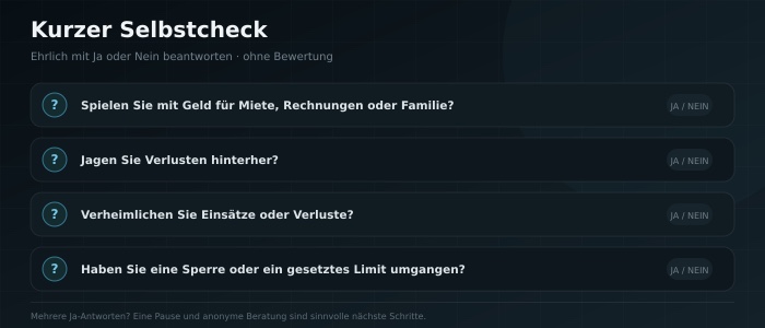 Selbstcheck: 4 Fragen zum verantwortungsvollen Spielverhalten