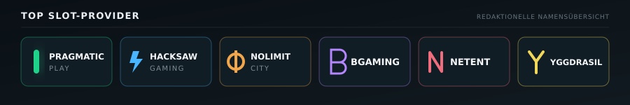 Top Slot-Provider: Pragmatic Play, Hacksaw Gaming, Nolimit City Top Slot-Provider im Krypto-Casino: Pragmatic, Hacksaw, Nolimit